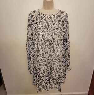 Kensie Ladies Sheer Long Sleeve Dress